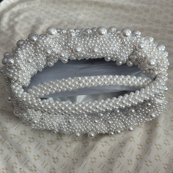 SIMKHAI Ellerie Imitation Pearl Embellished Mini Hobo Bag - Picture 9 of 12